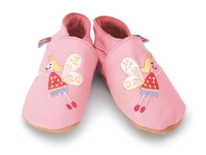 Pantofiori din piele pentru bebelusi | Fairy Baby Pink