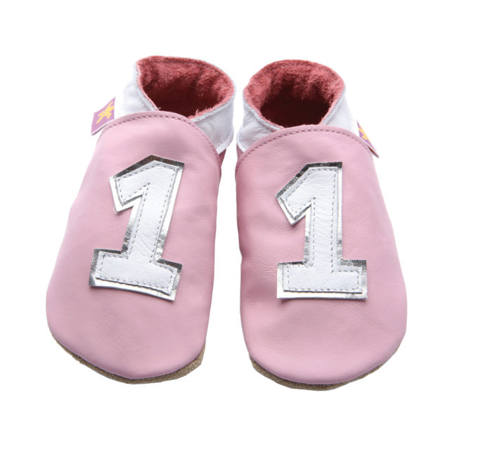 Pantofiori din piele naturala Number 1 Pink