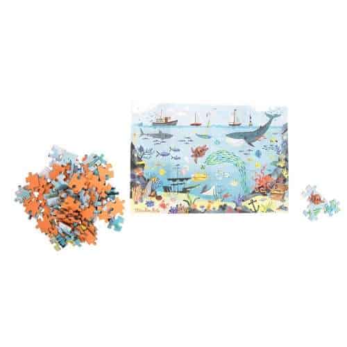 Puzzele Ocean 96 piese , 5 ani, Moulin Roty